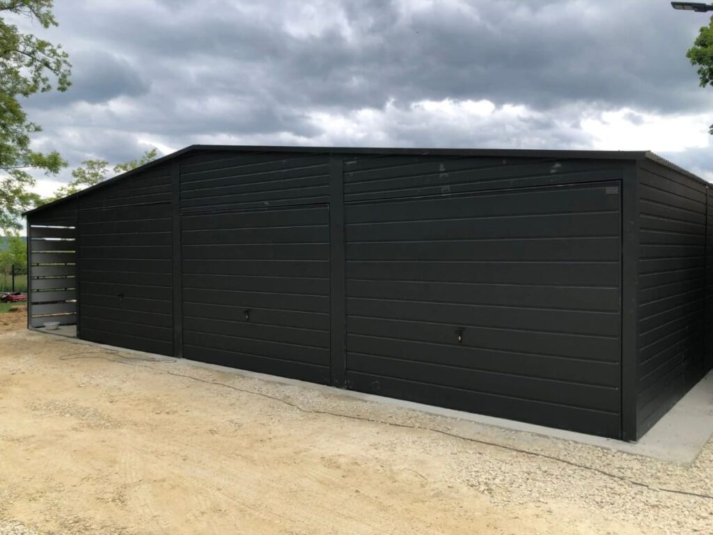 garaż akrylowy z wiatą